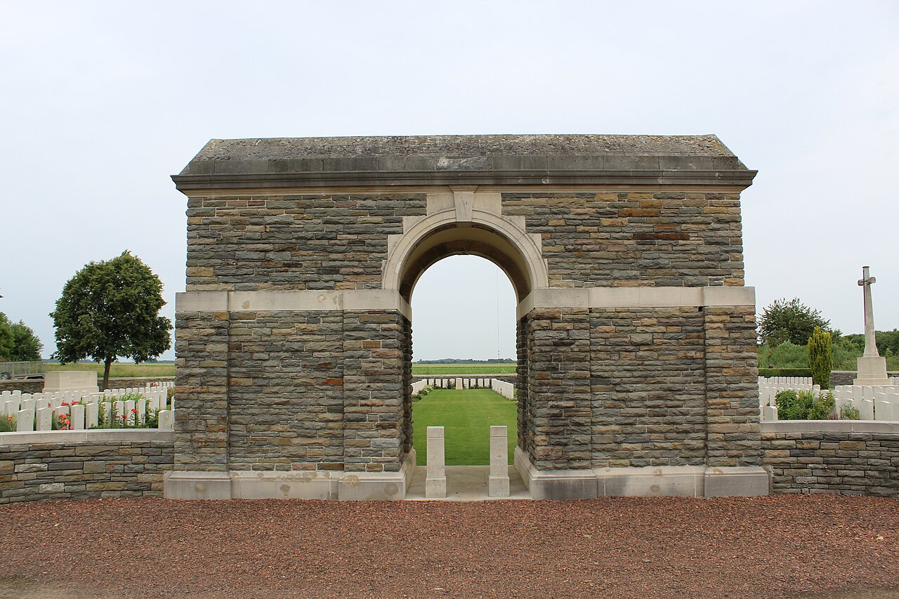 Le cimetière militaire britannique.